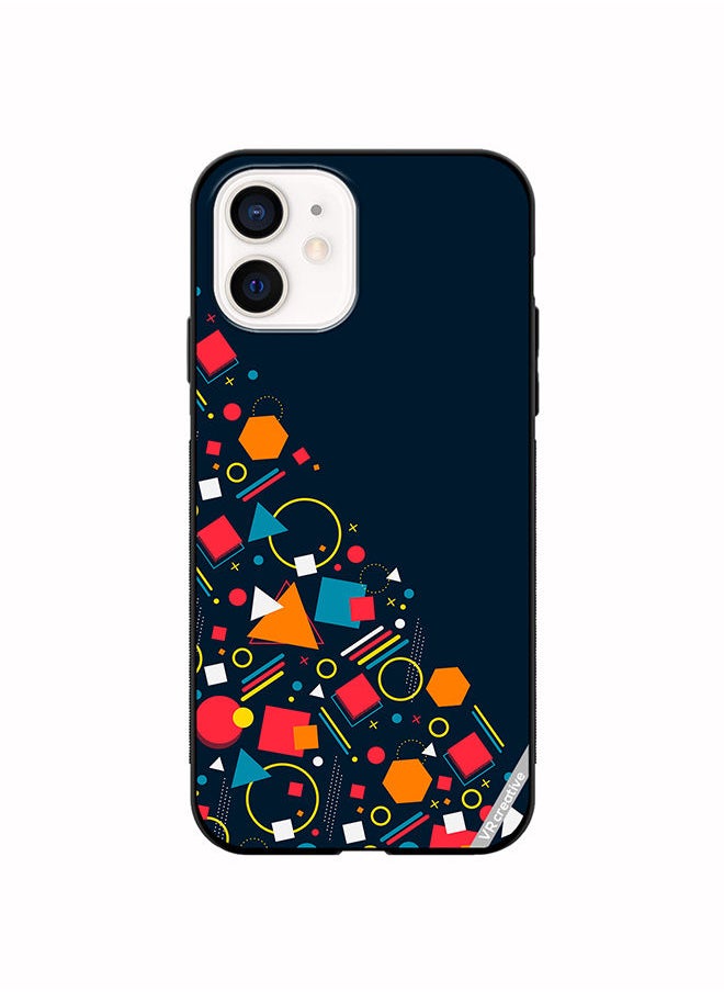 VR CREATIVE Protective Case Cover For Apple iPhone 12 mini Abstract Design Multicolour  - Image 1