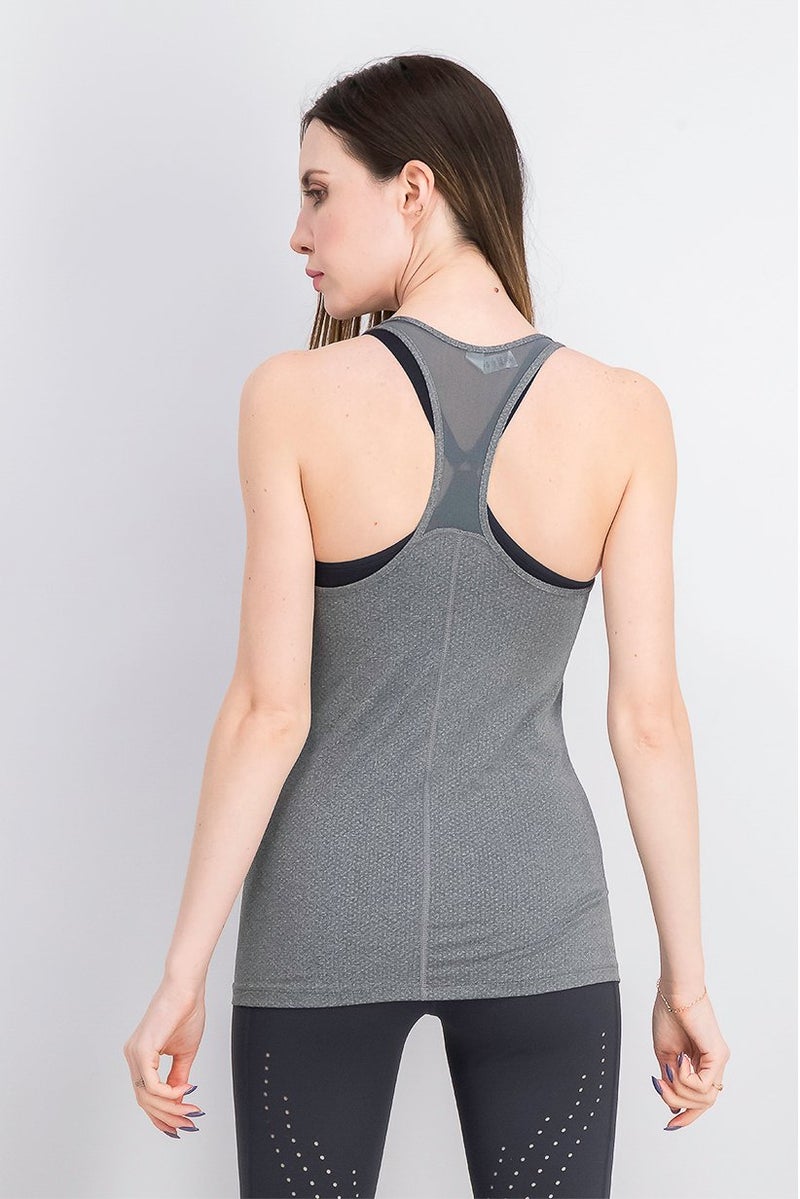 UNDER ARMOUR Women Sports Fit Brand Logo Training Tank Tops, Light Grey Heather - Image 4