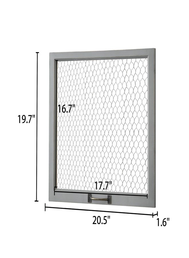 سوفي لوحة إعلانات بإطار من سلك الدجاج من SOFE، لوحة جدارية شبكية مزخرفة، لوحة عرض مذكرات، منظم حائط عصري بنمط ريفي للمكتب، 20 × 20 بوصة - Image 2