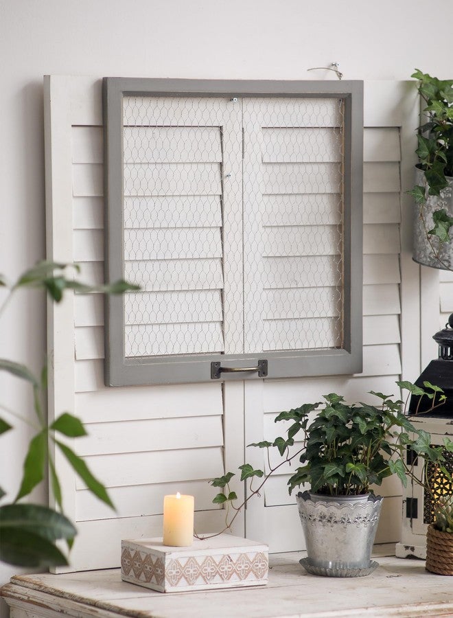 سوفي لوحة إعلانات بإطار من سلك الدجاج من SOFE، لوحة جدارية شبكية مزخرفة، لوحة عرض مذكرات، منظم حائط عصري بنمط ريفي للمكتب، 20 × 20 بوصة - Image 3