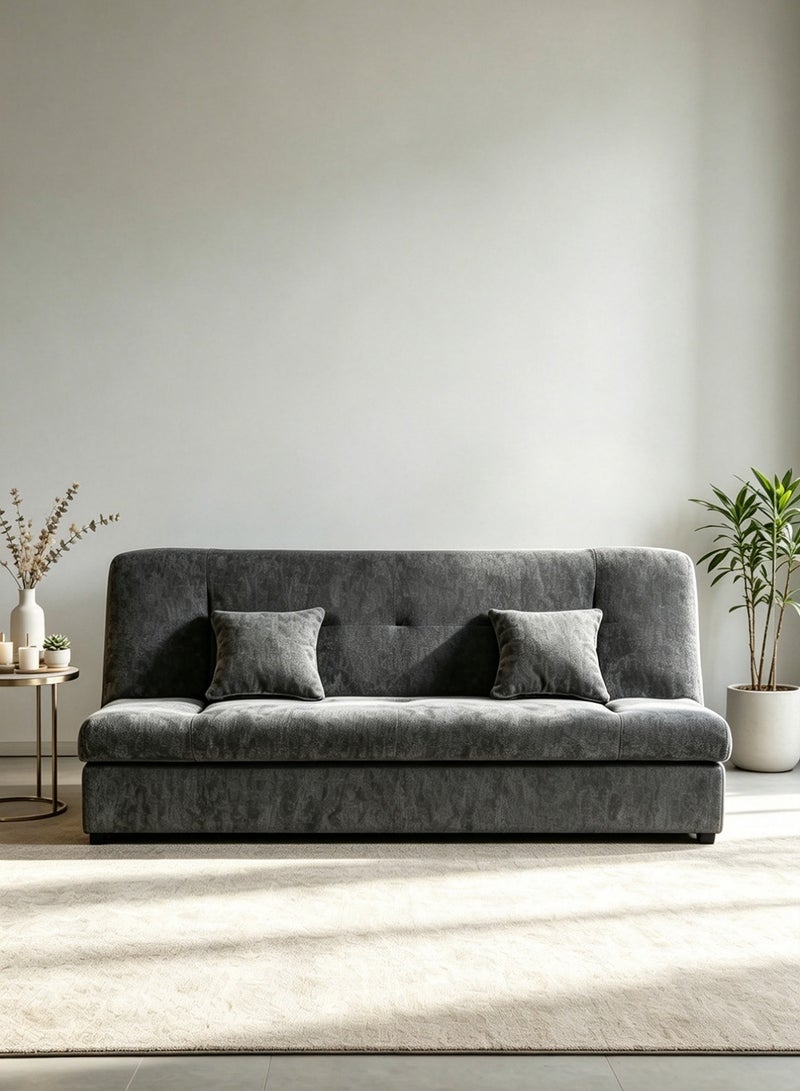 ايست من نون Modern Sofa Living Room Convertible to Sofa Bed, 190cm L x 82cm H x 85 cm W - Grey - Image 2
