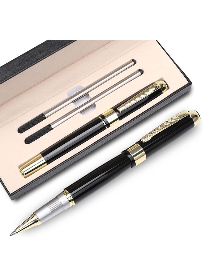 Ba Love Ballpoint Pen Luxury Ballpoint Line Black Refill width 0.5mm Gift Set for Men & Women Professional Executive,Office,Nice BallPens Classy Gift Box (Black) - Image 1