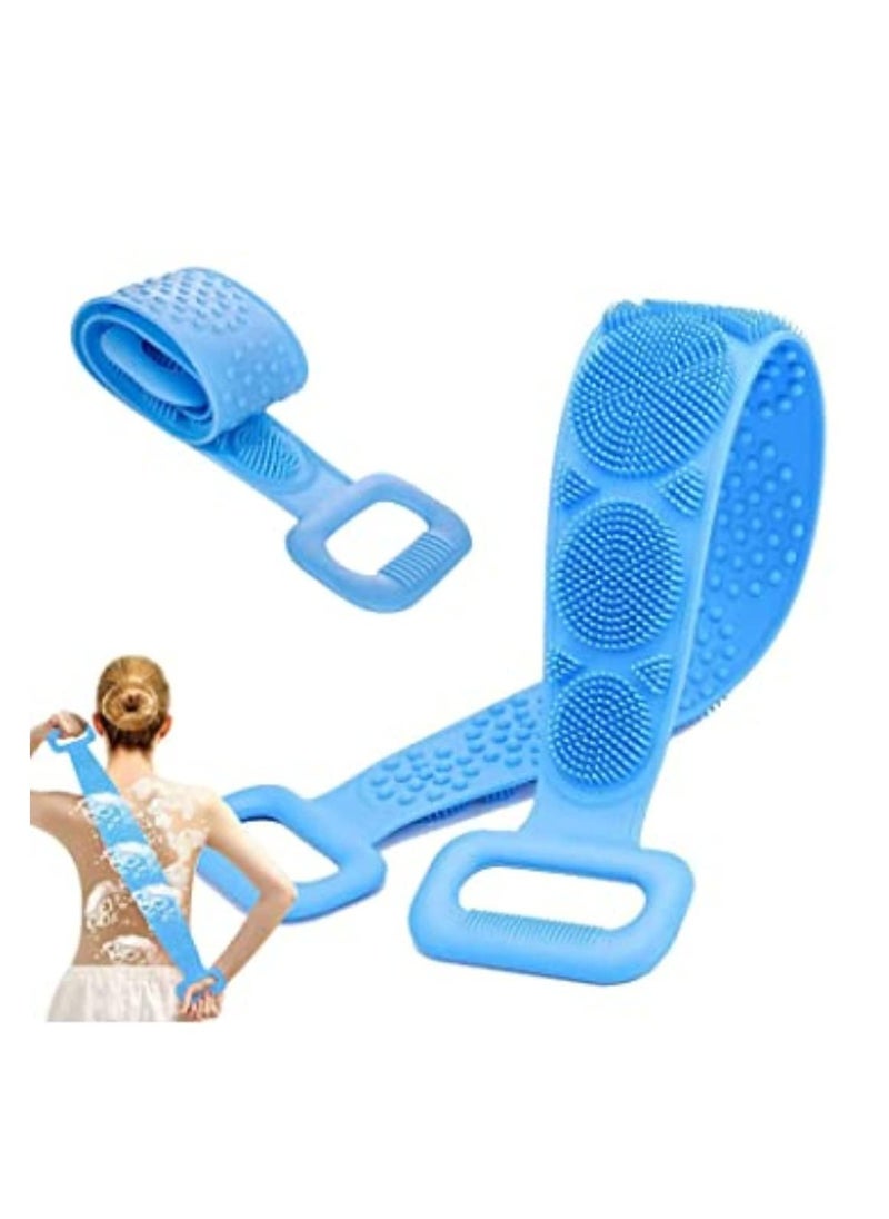 HUMI HOMES - Humi Homes Silicone Body Back Scrubber, Double Side Bathing Brush for Skin Deep Cleaning Massage, Body Brush for Bathing (Pack Of 2) - Image 1