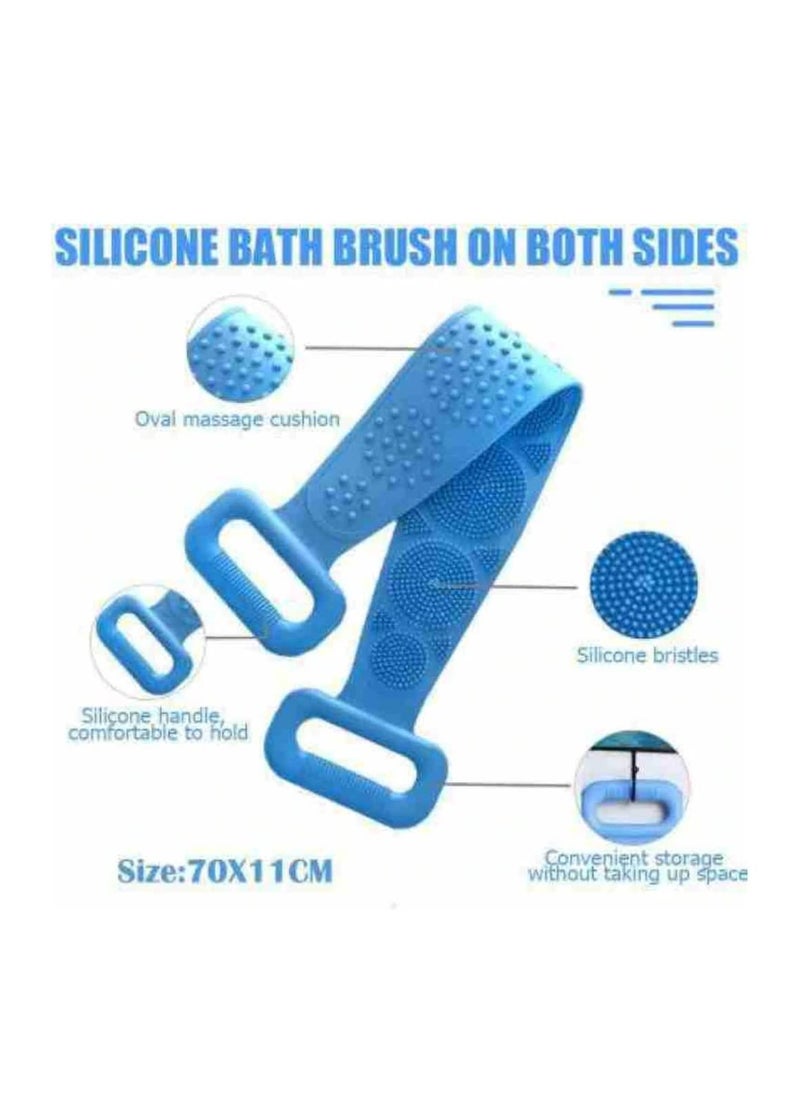 HUMI HOMES - Humi Homes Silicone Body Back Scrubber, Double Side Bathing Brush for Skin Deep Cleaning Massage, Body Brush for Bathing (Pack Of 2) - Image 1