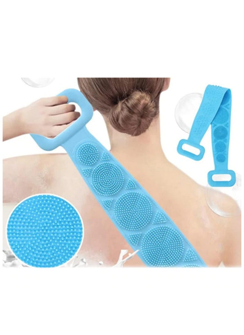 HUMI HOMES - Humi Homes Silicone Body Back Scrubber, Double Side Bathing Brush for Skin Deep Cleaning Massage, Body Brush for Bathing (Pack Of 2) - Image 1