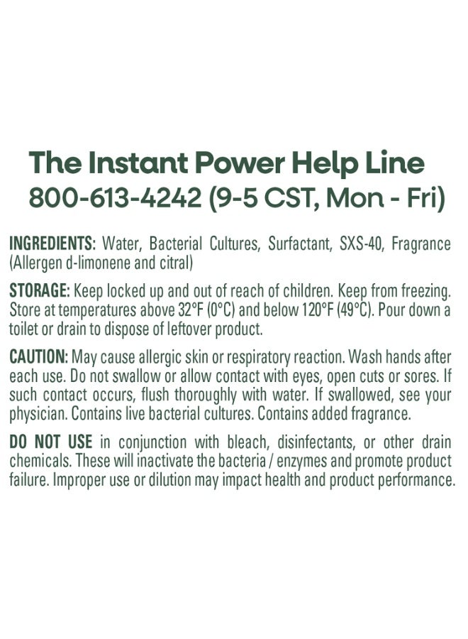 Instant Power Eco Clog Preventer Enzyme Drain Cleaner Liquid And Deodorizer For Sink Shower Toilet Garbage Disposal Cleaner Bio Based Drain Defense Smell Remover And Odor Eliminator 946.35 ML - Image 2