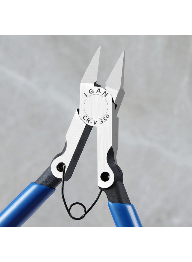 IGAN-330 Flush Cutters, Precision Wire Cutter, Flush Pliers, Wire Snips, Electrical Cutters, Sprue, Side & Small Wire Nippers, Diagonal Cut Snips, Ideal for Electronics & Precision Cutting Needs - Image 2