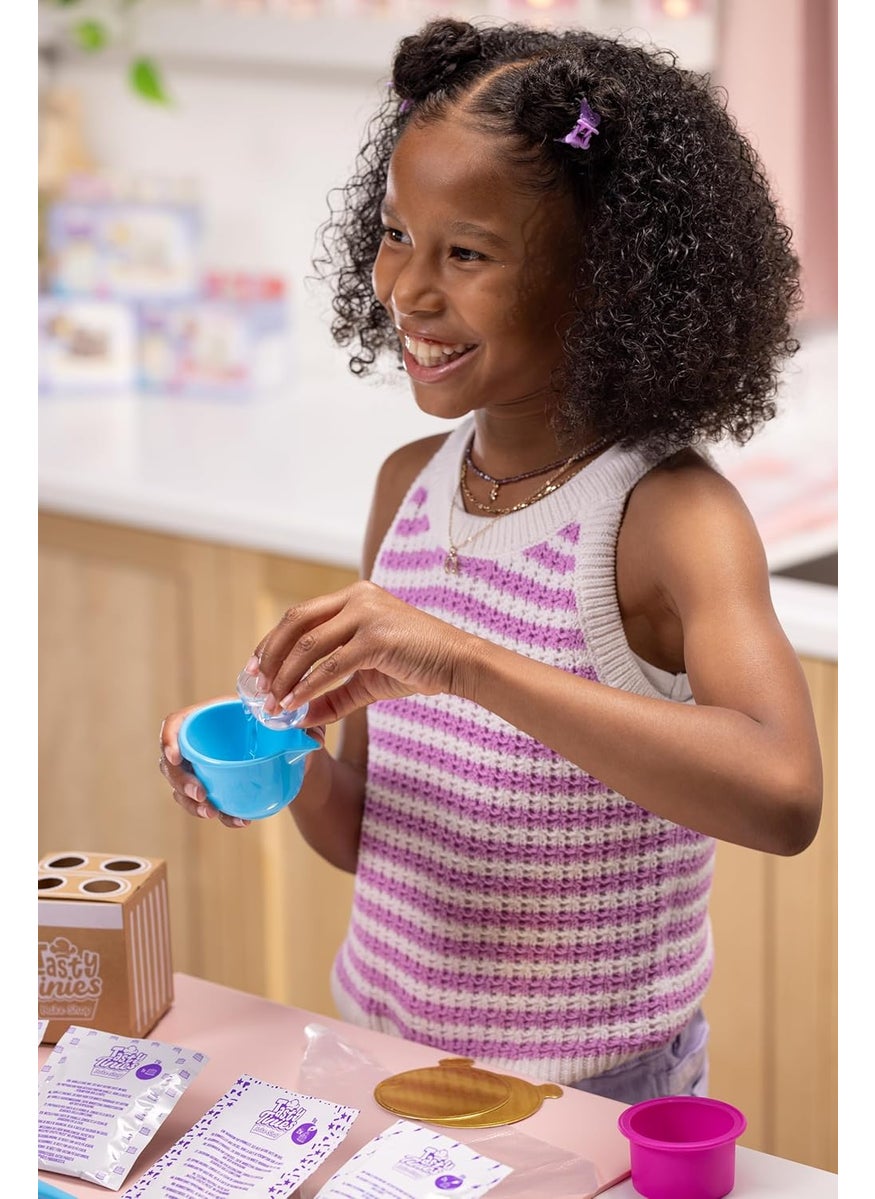 Goliath Goliath Tasty Tinies Bake Shop Chocolate Cake Mix Kit with Pink Pop Sprinkles  Chocolate Frosting Mix  Bake  Decorate 2 Real Mini Cakes  Includes Mini Tools  Ingredients  Ages 6  - Image 5