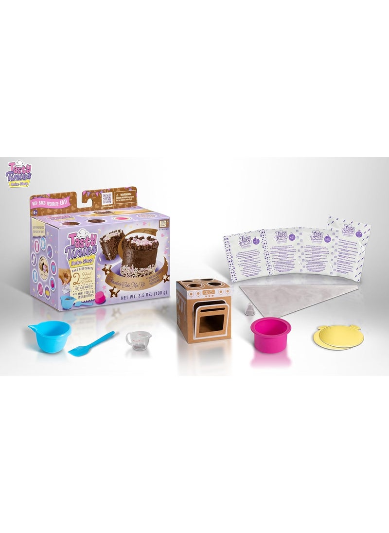 Goliath Goliath Tasty Tinies Bake Shop Chocolate Cake Mix Kit with Pink Pop Sprinkles  Chocolate Frosting Mix  Bake  Decorate 2 Real Mini Cakes  Includes Mini Tools  Ingredients  Ages 6  - Image 2