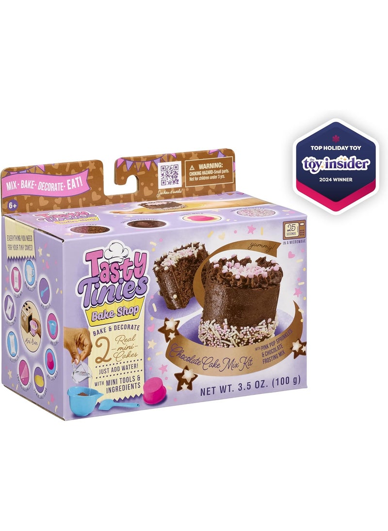 Goliath Goliath Tasty Tinies Bake Shop Chocolate Cake Mix Kit with Pink Pop Sprinkles  Chocolate Frosting Mix  Bake  Decorate 2 Real Mini Cakes  Includes Mini Tools  Ingredients  Ages 6  - Image 3