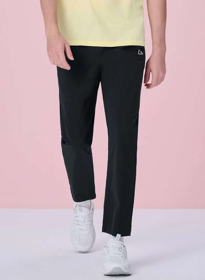 Men Regular Straight Nylon Stretch Joggers