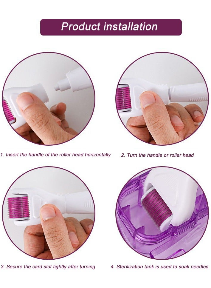 MYONE 6 in 1 Micro Needle Roller Kit White/Pink - Image 5