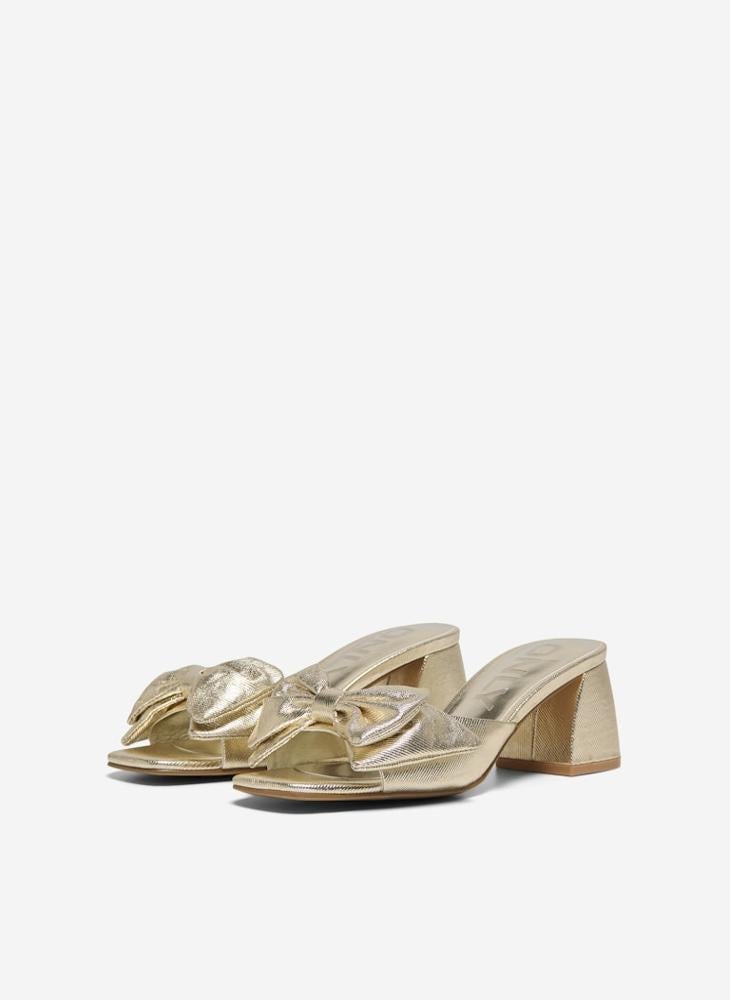 ONLY Onlavery-2 Pu Bow Heeled Sandals  - Image 3