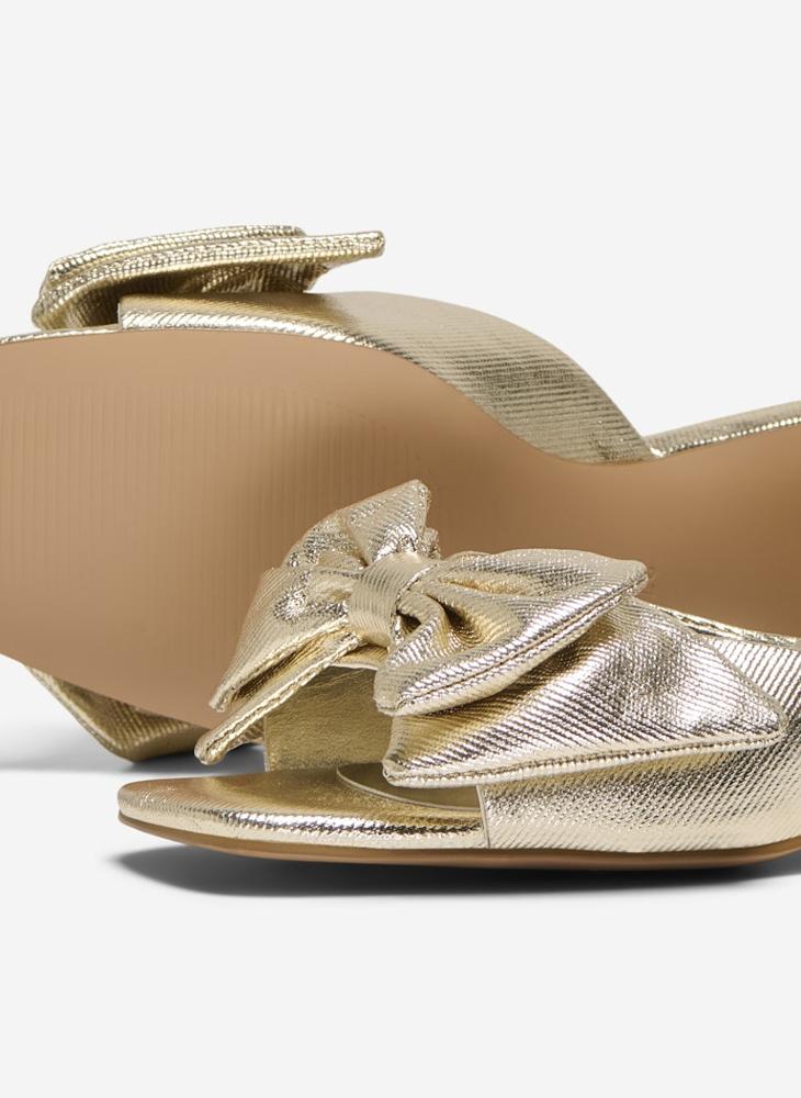 ONLY Onlavery-2 Pu Bow Heeled Sandals  - Image 5