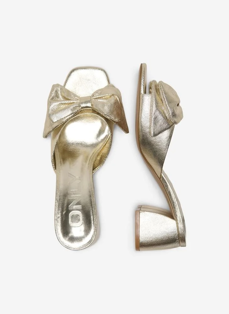 ONLY Onlavery-2 Pu Bow Heeled Sandals