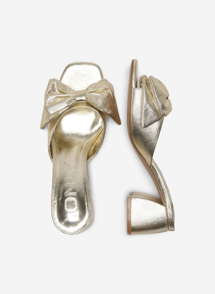 ONLY Onlavery-2 Pu Bow Heeled Sandals  - Image 4