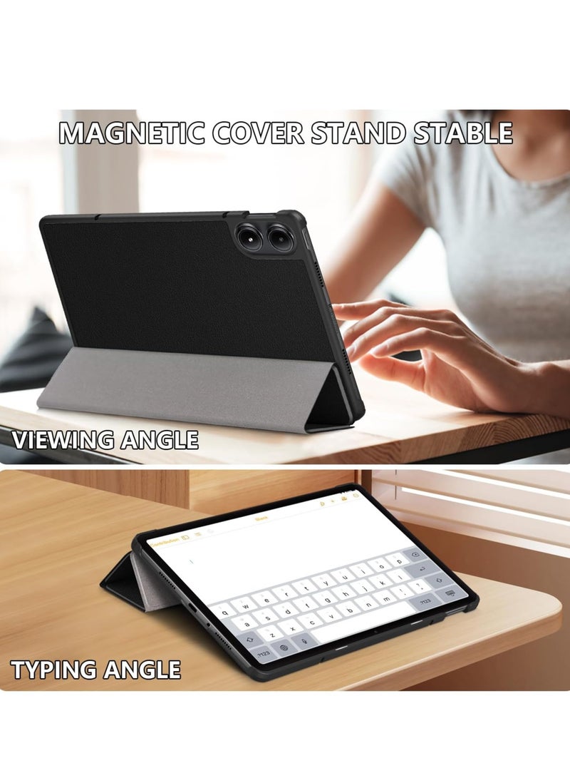 SOLARAE Case for Xiaomi Redmi Pad Pro 12.1 Inch 2024, Slim Protective Case, PU Leather Smart Cover with Auto Sleep/Wake, Black - Image 2