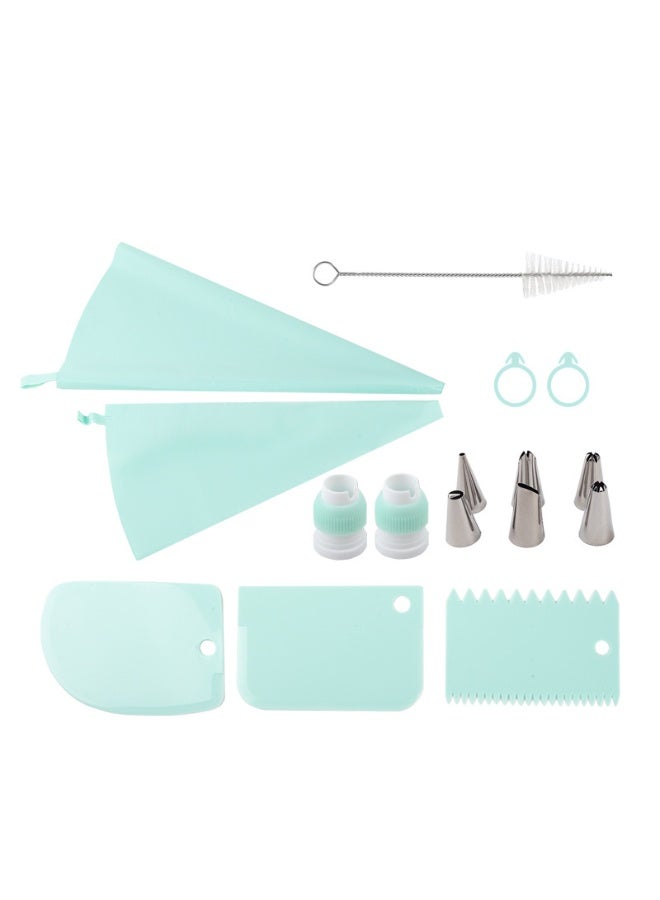 هومستر 19 قطعة مجموعة أدوات تزيين الكيك - أدوات خبز احترافية مع أطراف التزيين، أكياس حلواني، ملمس ومقابس، مجموعة كاملة لمستلزمات المعجنات - Image 5