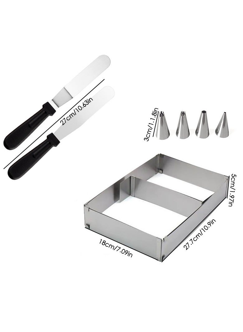 هومستر 19 قطعة مجموعة أدوات تزيين الكيك - أدوات خبز احترافية مع أطراف التزيين، أكياس حلواني، ملمس ومقابس، مجموعة كاملة لمستلزمات المعجنات - Image 3