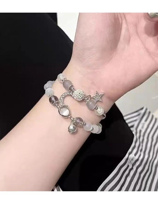 Handmade Cat Eye Stone Crystal Chain Sport Power Watch Band Compatible with Apple Watch Series 7 8 9 Edition 41mm - Image 3