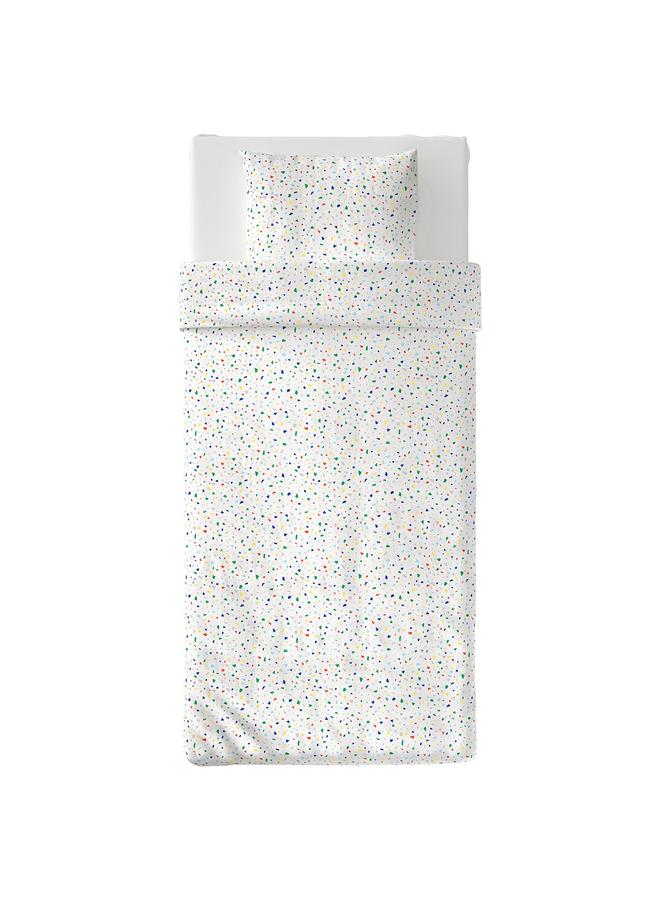 erorex Duvet cover and pillowcase, white/mosaic patterned, 150x200/50x80 cm - Image 2
