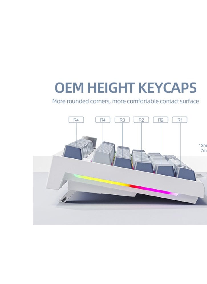 Attack Shark - K86 RGB 75% Wireless Mechanical Keyboard,Triple Mode Bluetooth5.0/2.4G/USB-C 87 Keys Hot Swappable Gaming Keyboard,Knob & TFT Screen Display - Image 1