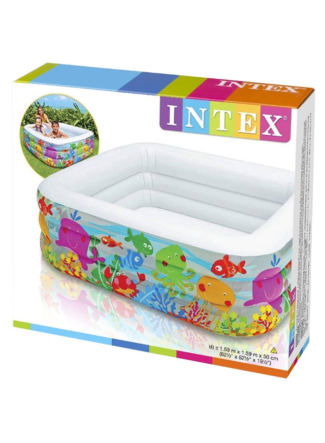 INTEX Clearview Aquarium Swim Pool 62.5x62.5x19.5inch - Image 2