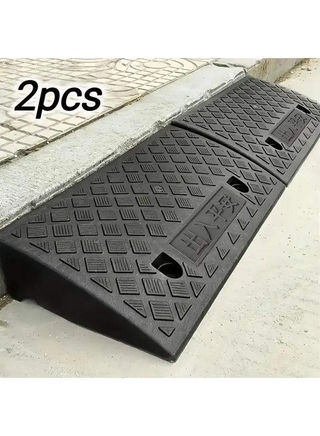 2 Heavy Duty Portable Car Ramps With Bolt On Fixing Thickened Durable Steel Construction Non Slip Surface For Lawns Thresholds Wheelchairs Pets 1 Pack - Image 3
