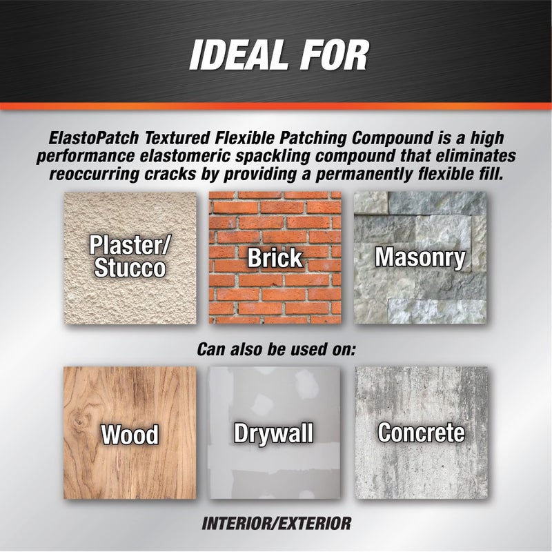 DAP ElastoPatch Textured Flexible Patching Compound, Off White, 10.1 Oz (7079812286) - Image 4