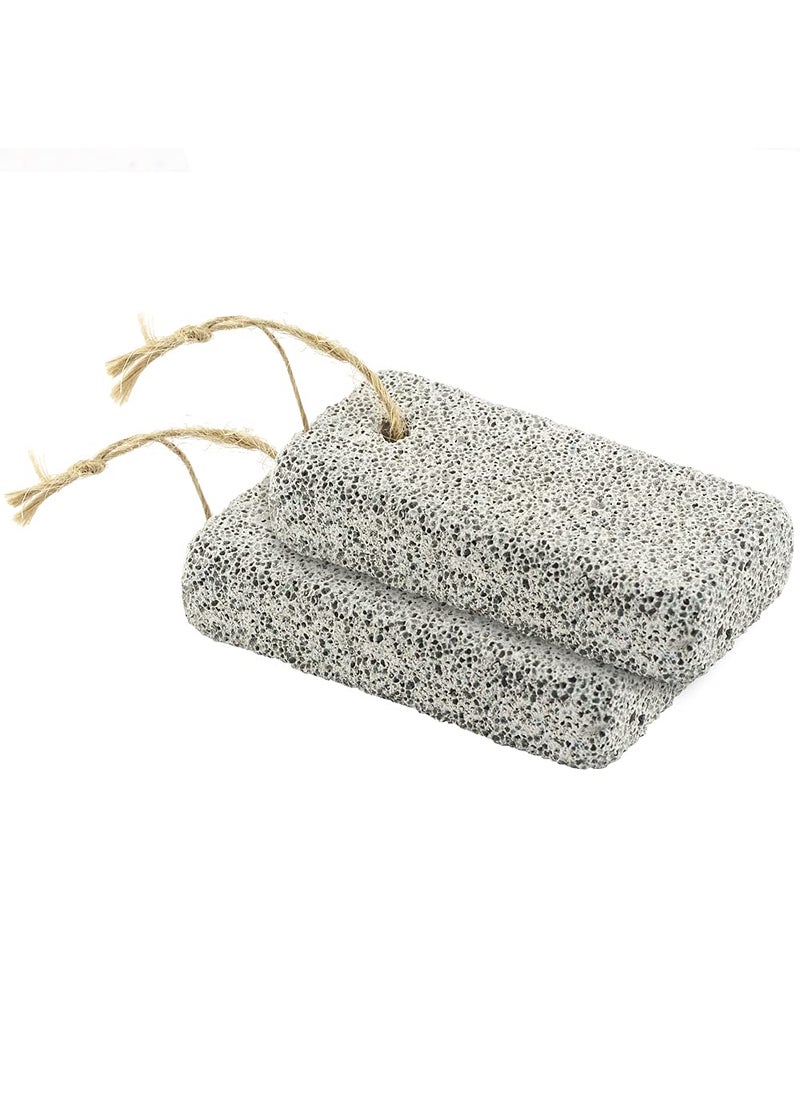 JAIRESTONE Pumice Stone  Callus Remover and Foot Stone Scrubber  Exfoliating Foot Stone Pumice Rock for Hard Dry and Dead Skin on Heels Body Feet Pack of 2 White 