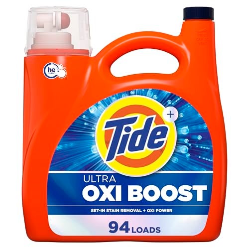 Tide Ultra Oxi Boost Liquid Laundry Detergent, 132 fl oz, 94 Loads, Advanced Stain Remover, Laundry Detergent Liquid with Extra Oxi Power - Image 1