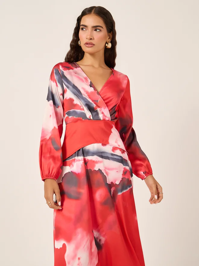 Styli Floral Print Maxi Dress