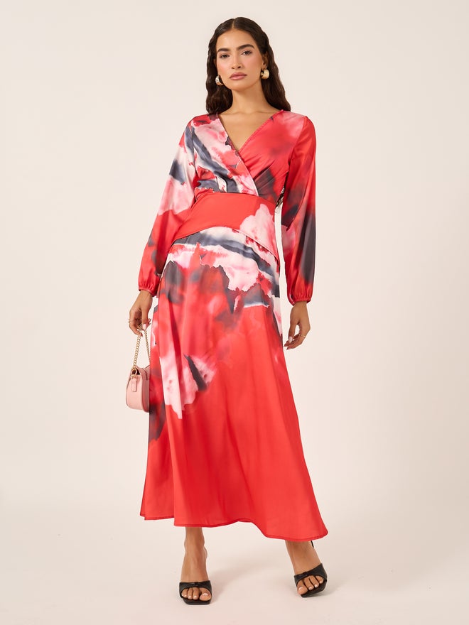 Styli Floral Print Maxi Dress - Image 2