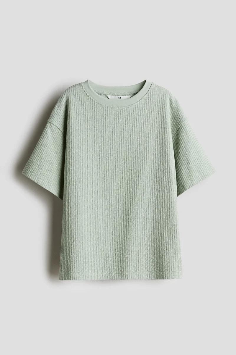 H&M Textured-knit T-shirt