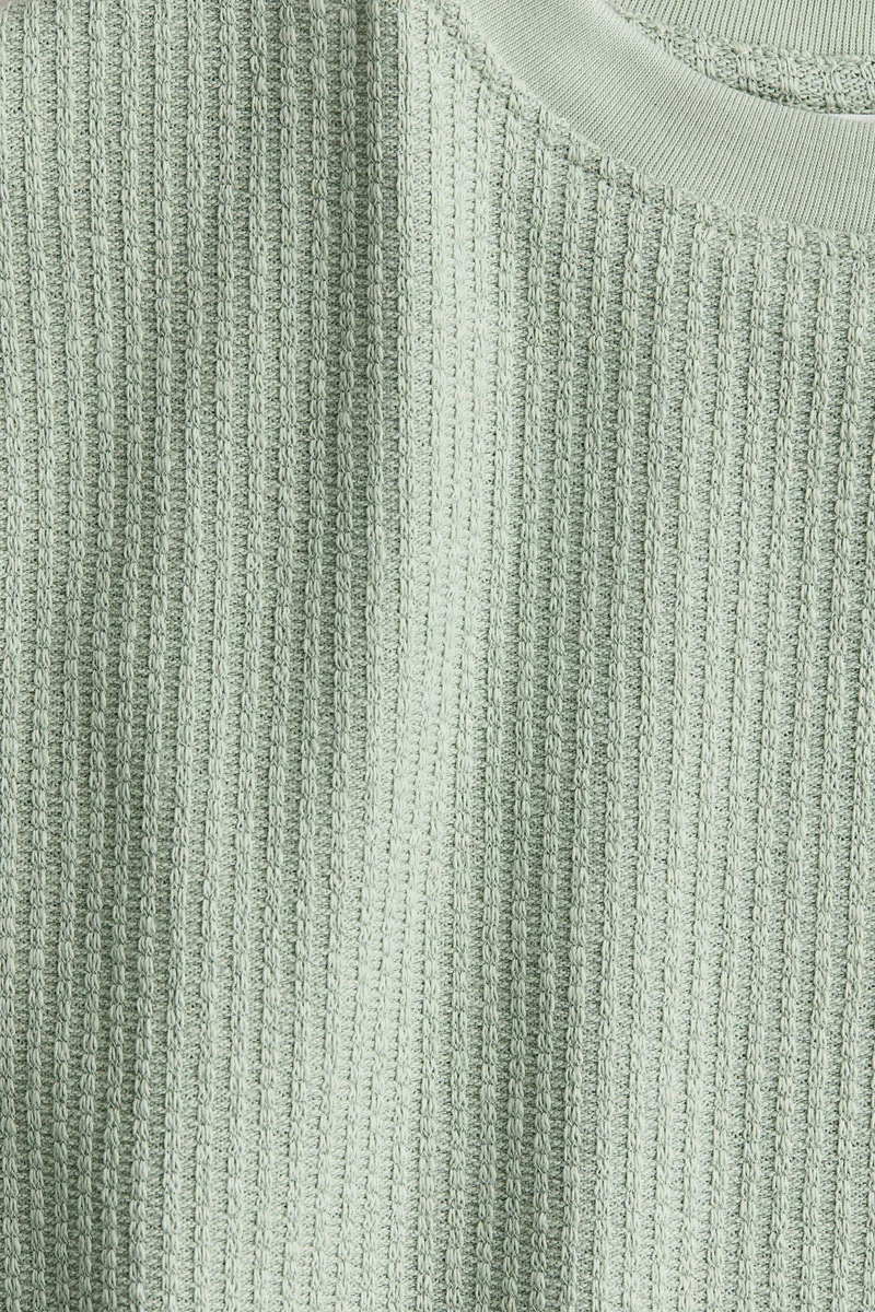 H&M Textured-knit T-shirt