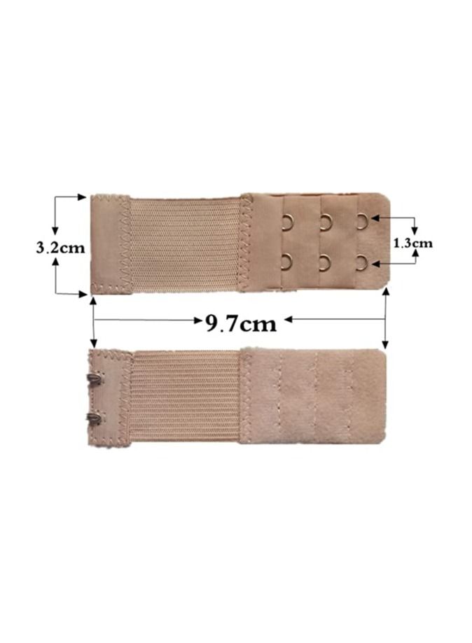 TLAXCA Women Bra Extenders Elastic Bra Strap Extenders 3 Rows 6pcs， 2and3 Hooks for Female Ladies Black Apricot White  - Image 4
