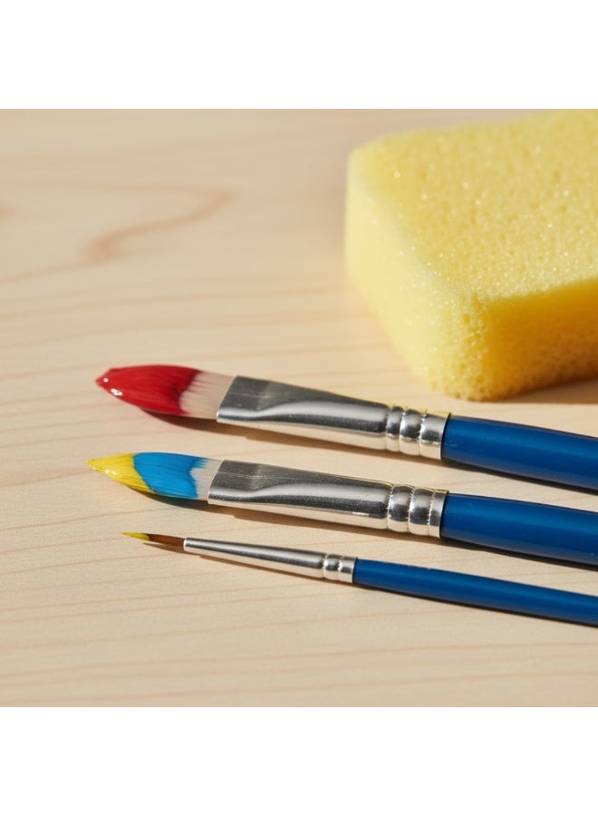 لوكاداه مجموعة ألوان أكريليك - 12 لونًا متعدد الألوان، أنابيب ألوان غير سامة مع لوحة ألوان واحدة وفرشتين، مجموعة فنية مثالية للفنانين والمبتدئين ومشاريع الحرف اليدوية واللوحات القماشية والرسم ورسم الملصقات - Image 5