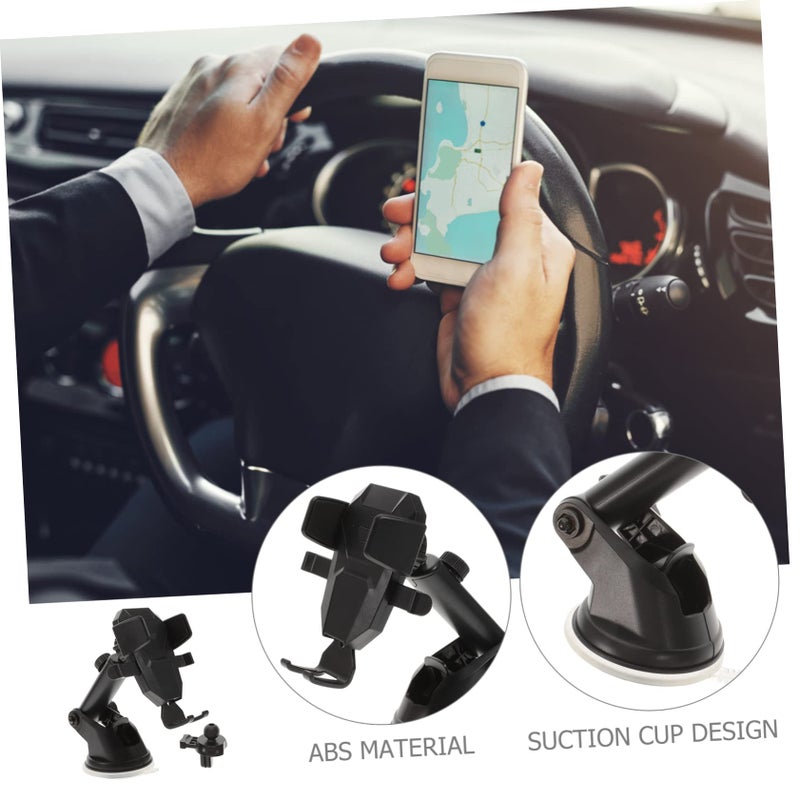 Universal Car Phone Mount Extendable Rotatable Holder Dual Suction Cup Vent Clip Design - Image 3