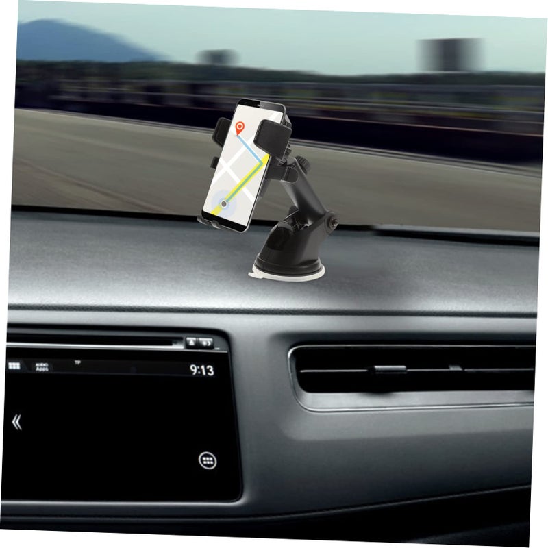 Universal Car Phone Mount Extendable Rotatable Holder Dual Suction Cup Vent Clip Design - Image 4