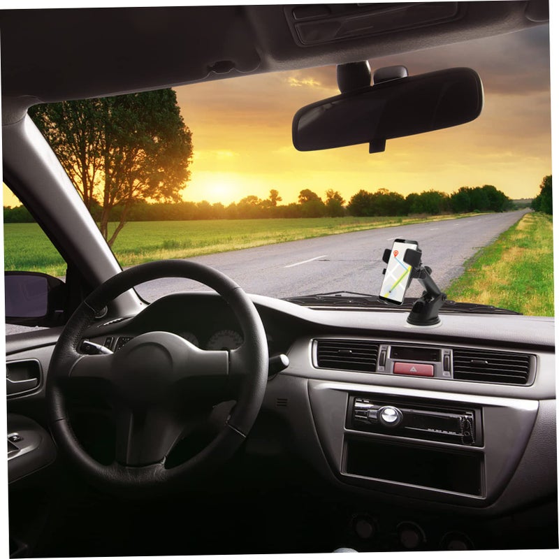 Universal Car Phone Mount Extendable Rotatable Holder Dual Suction Cup Vent Clip Design - Image 5
