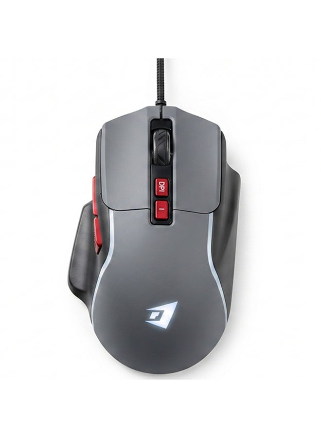 JERTECH JR850 Plus Gaming Mouse – RGB Lighting – 4800 DPI – Ergonomic Design – 7 Buttons – Wired – Gray - Image 1