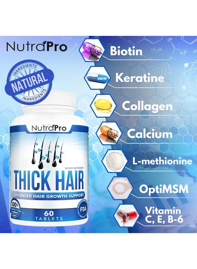 NutraPro Thick Hair Growth Vitamins– Hair Growth Pills With DHT Blocker Stimulates Faster Growth for Weak, Thinning Hair–Biotin Hair Supplements with Keratin & Collagen Helps Men&Women Grow Perfect Hair. - Image 4