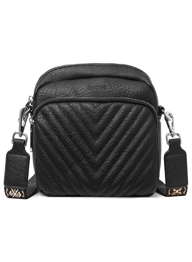 SENDEFN Crossbody Bags for Women Vegan Leather Purses Small Shoulder Handbags with Wide Strap - Image 1