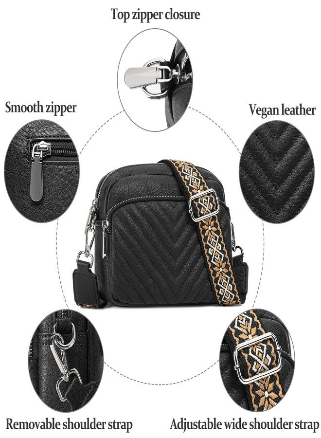 SENDEFN Crossbody Bags for Women Vegan Leather Purses Small Shoulder Handbags with Wide Strap - Image 3