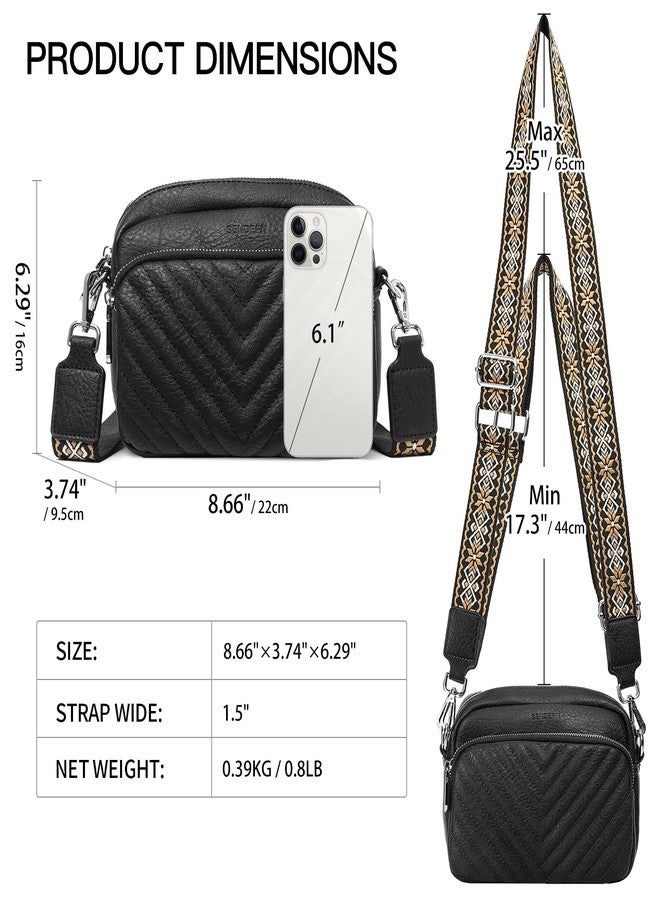 SENDEFN Crossbody Bags for Women Vegan Leather Purses Small Shoulder Handbags with Wide Strap - Image 4