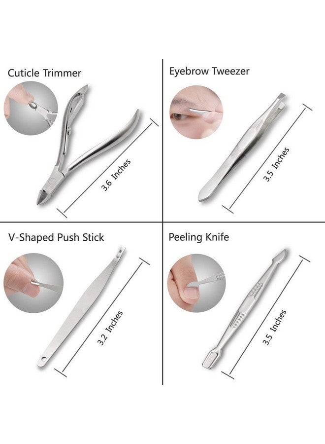 ZIZZON Professional Nail Care Kit Manicure Grooming Set With Travel Case(Rose Gold) - Image 5