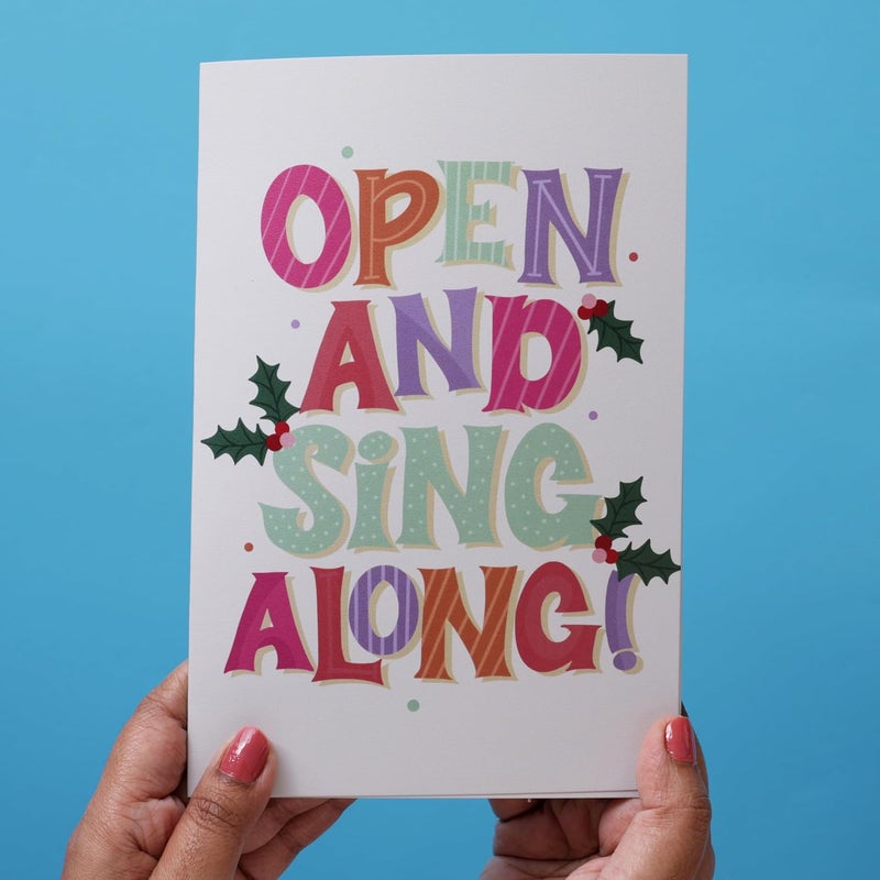 Oye Happy Rerecordable Christmas Card with Voice Message or Carol Christmas Greeting Card for Family Friends