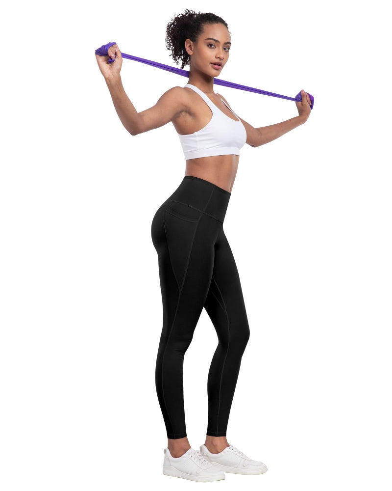 LZYVOO Leggings with Pockets for Women, 6 Packs Soft High Waisted Tummy Control Workout Yoga Pants(6Black-2XL) - Image 4