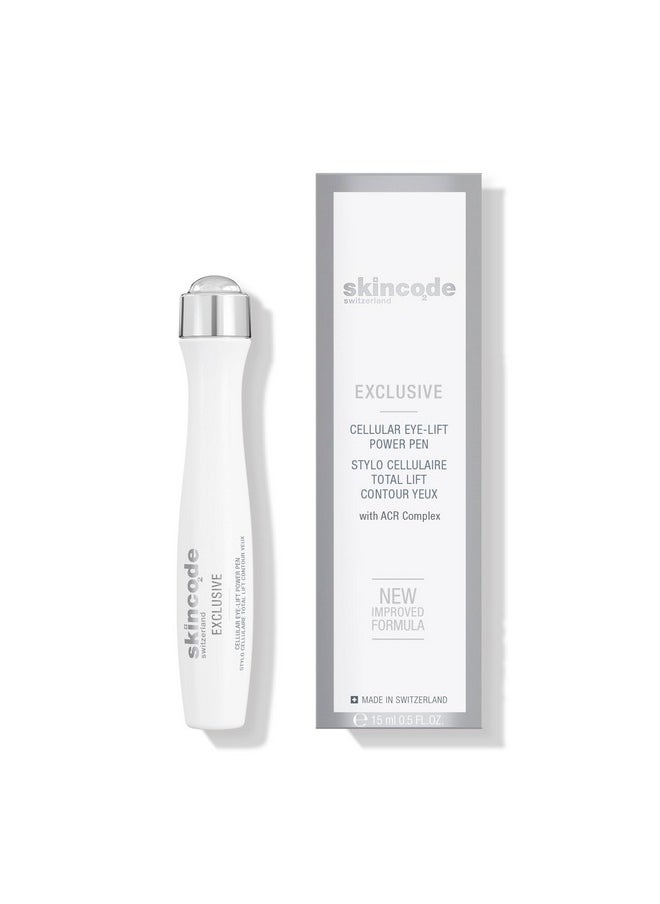 Skincode - Skincode Exclusive Cellular Eye-Lift Power Pen | Cooling Roll-On for Puffiness & Dark Circles | Multi-Corrective Eye Booster | ACR Complex for Collagen Boost & Wrinkle Reduction (0.5 Oz / 15 mL) - Image 1