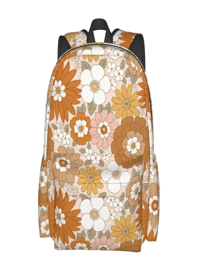 MOLIAN Retro Flowers Stylish Backpack With Adjustable Padded Shoulder Straps Daypacks For College Travel - Image 1